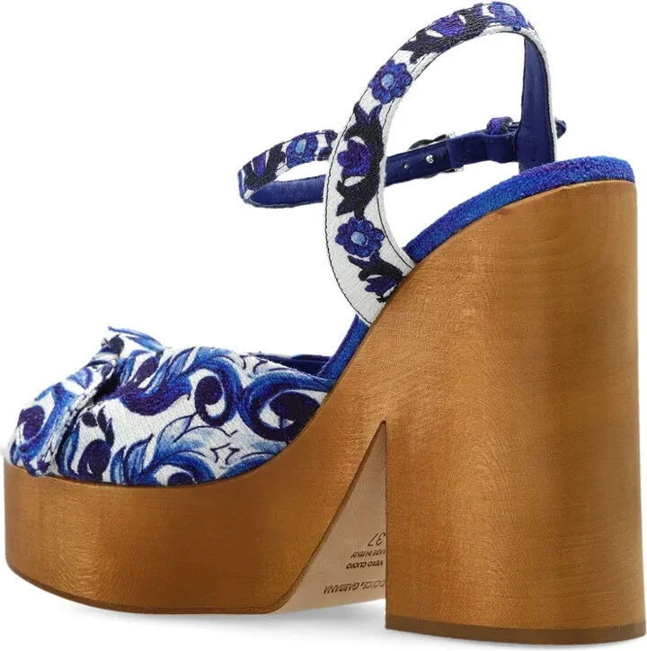 125mm Floral-Motif Heeled Sandals - Image 4