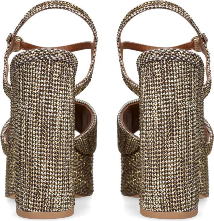125mm Kensington Platform houndstooth sandals - Image 3