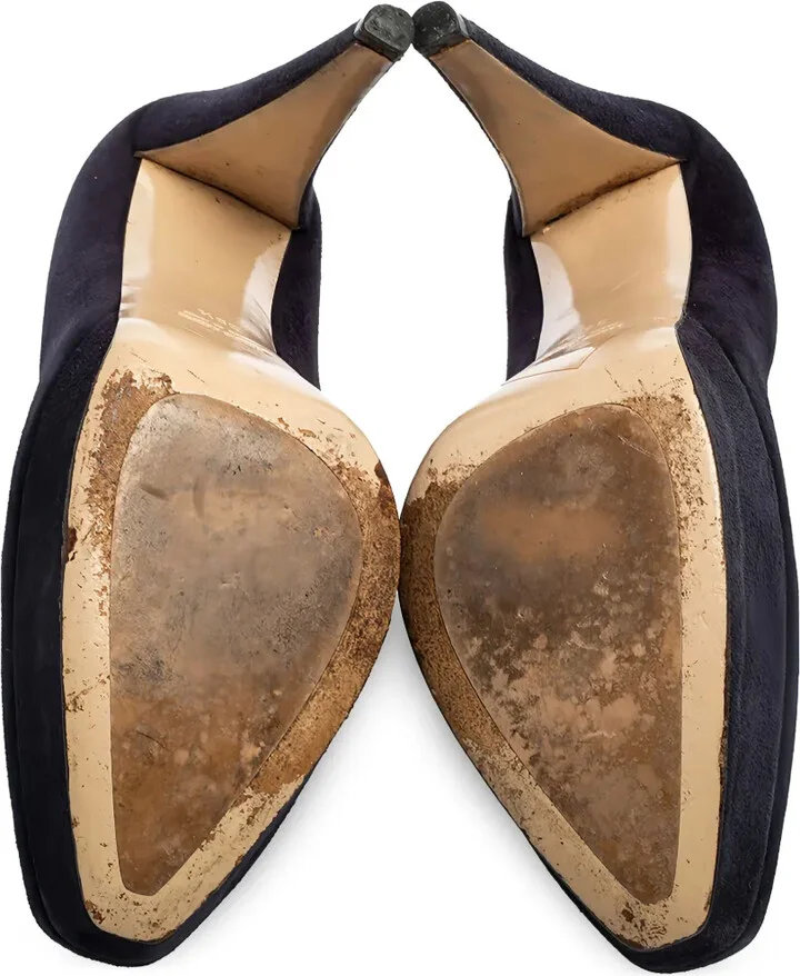125mm Leather Heeled Pumps - Image 3
