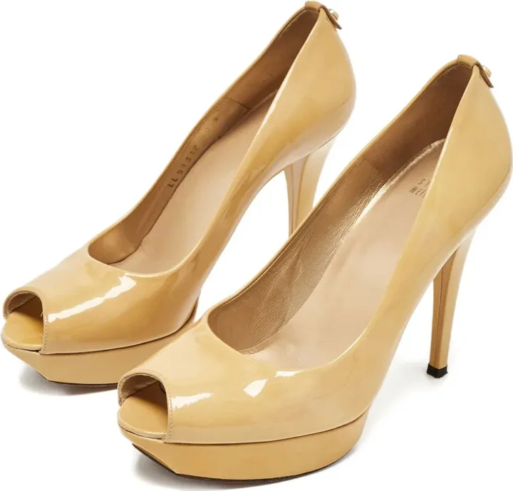 125mm Leather Heeled Pumps - Image 3