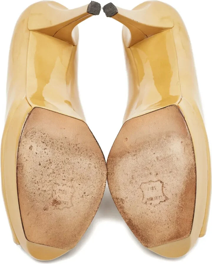 125mm Leather Heeled Pumps - Image 5