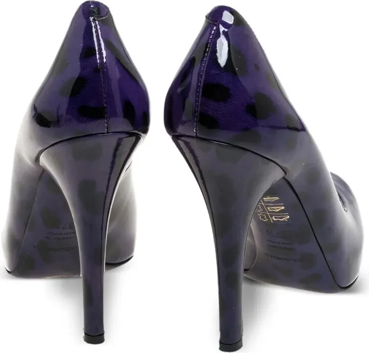 125mm Leather Heeled Pumps - Image 3