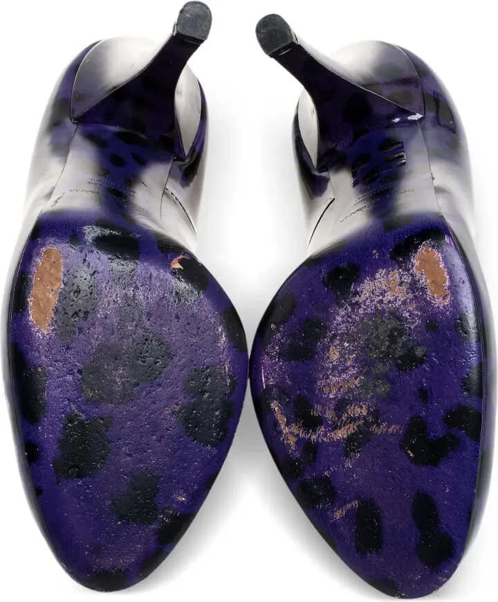 125mm Leather Heeled Pumps - Image 4