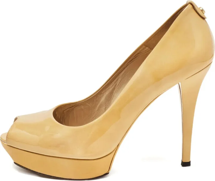 125mm Leather Heeled Pumps