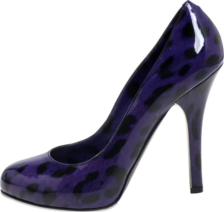 125mm Leather Heeled Pumps