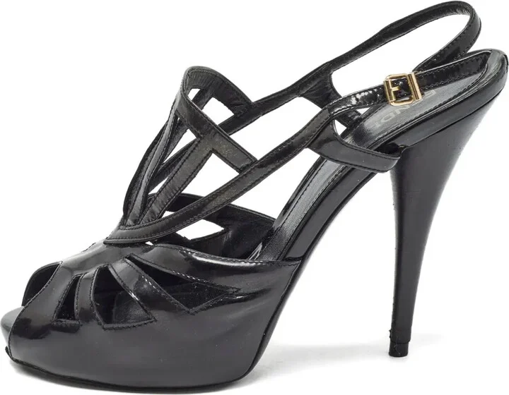 125mm Leather Heeled Sandals