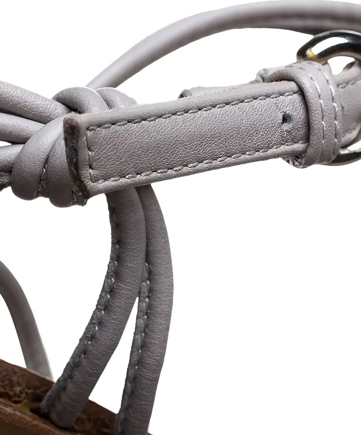 125mm Leather Knotted Platform Sandals - Image 5