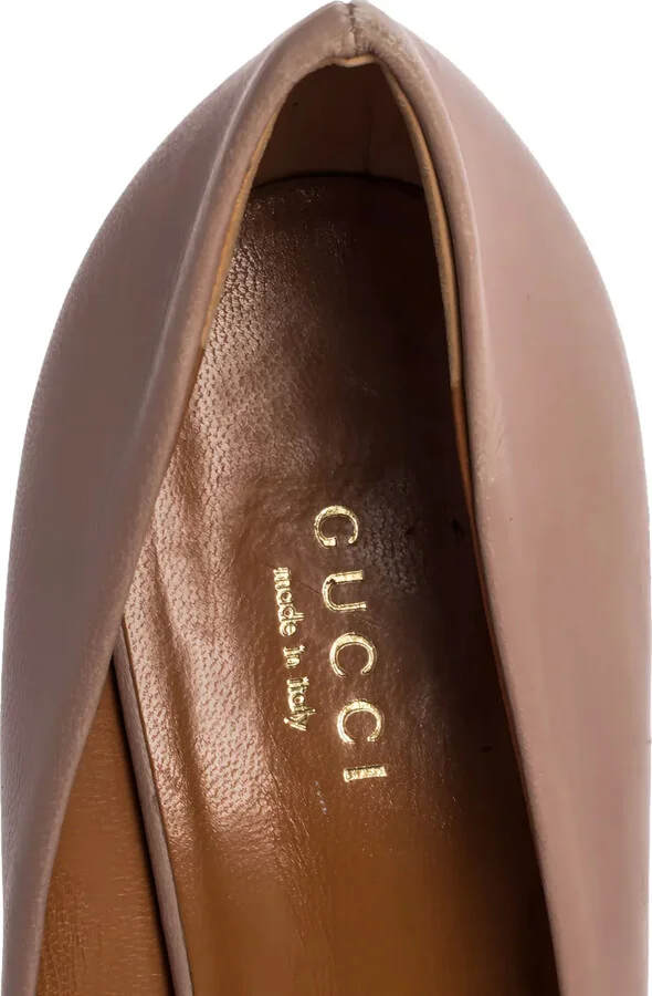 125mm Leather Peep-Toe Pumps - Image 4