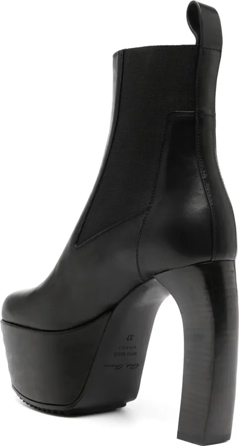 125mm Leather Platform Boots - Image 3