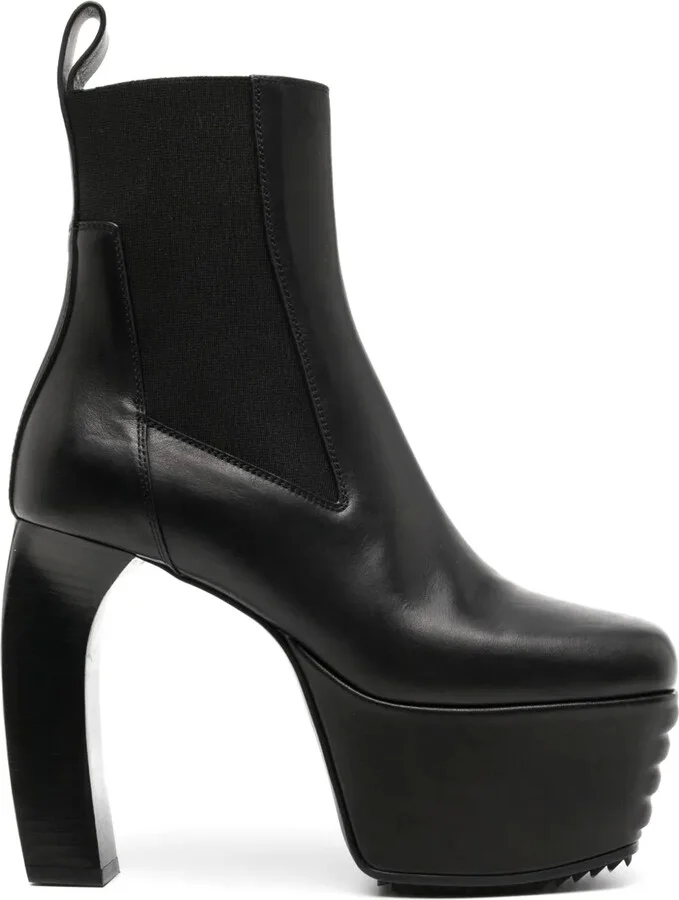 125mm Leather Platform Boots