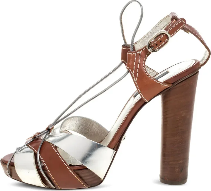 125mm Leather Platform Sandals