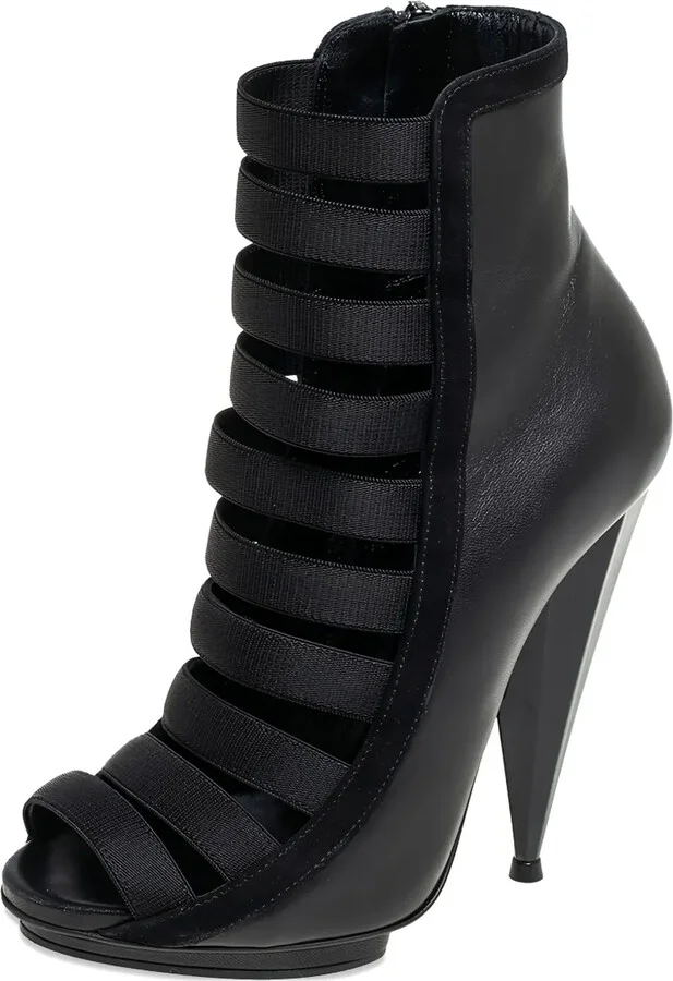 125mm Leather Strapy Boots - Image 2