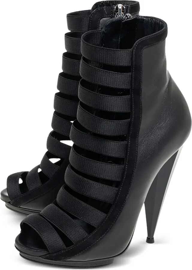 125mm Leather Strapy Boots - Image 3