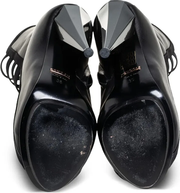 125mm Leather Strapy Boots - Image 5