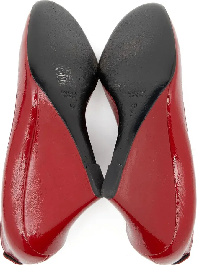 125mm Leather Wedge Pumps - Image 3