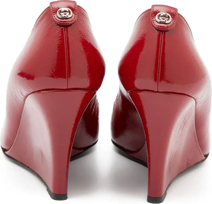 125mm Leather Wedge Pumps - Image 4