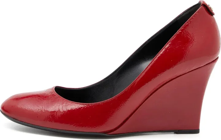 125mm Leather Wedge Pumps