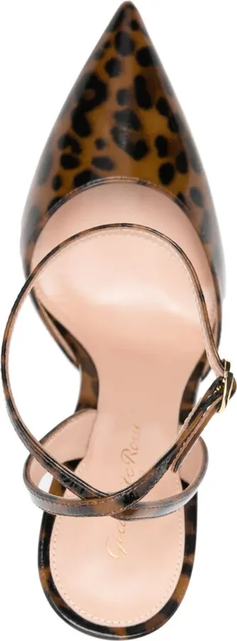 125mm Leopard-Print Leather Pumps - Image 4