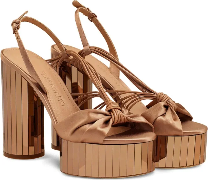 125mm Mirrored Platform Sandals - Image 2