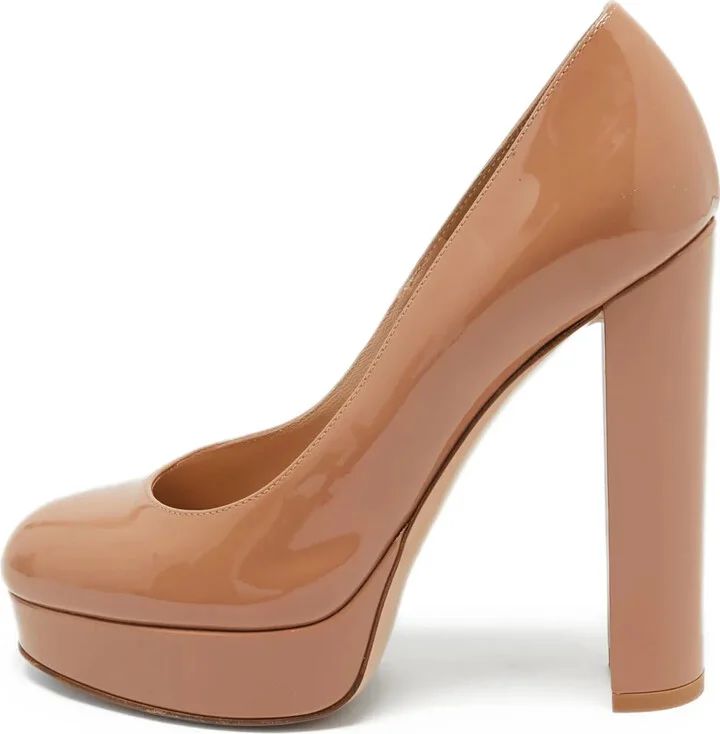 125mm Patent-Leather Platform Pumps