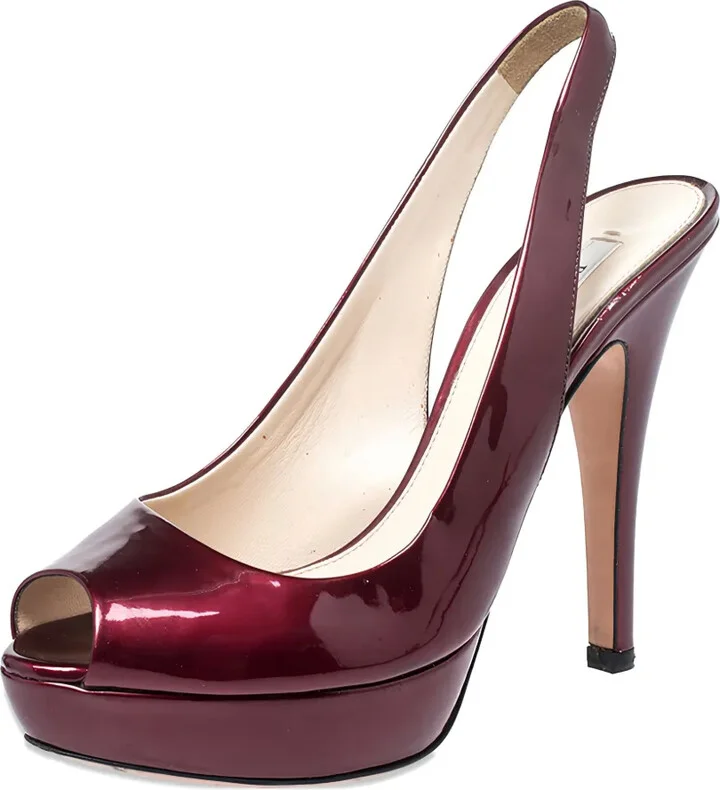 125mm Patent-Leather Slingback Pumps - Image 2