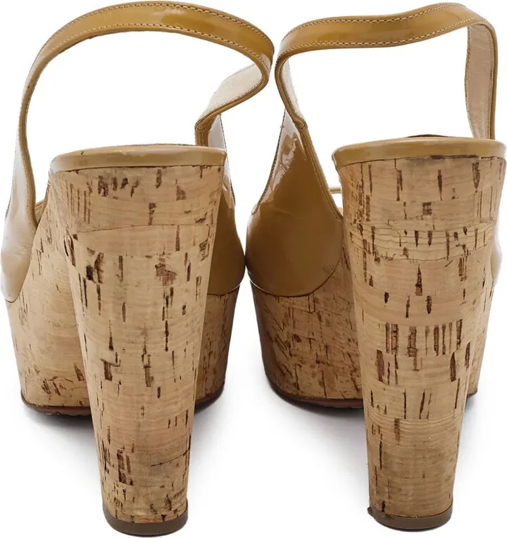 125mm Platform Peep-Toe Slingback Pumps - Image 3