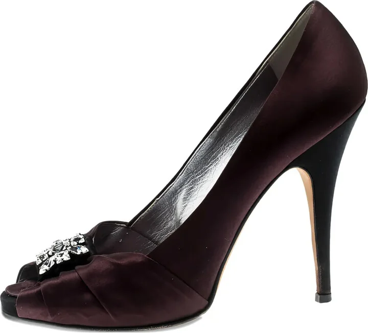 125mm Satin Crystal-Detail Pumps