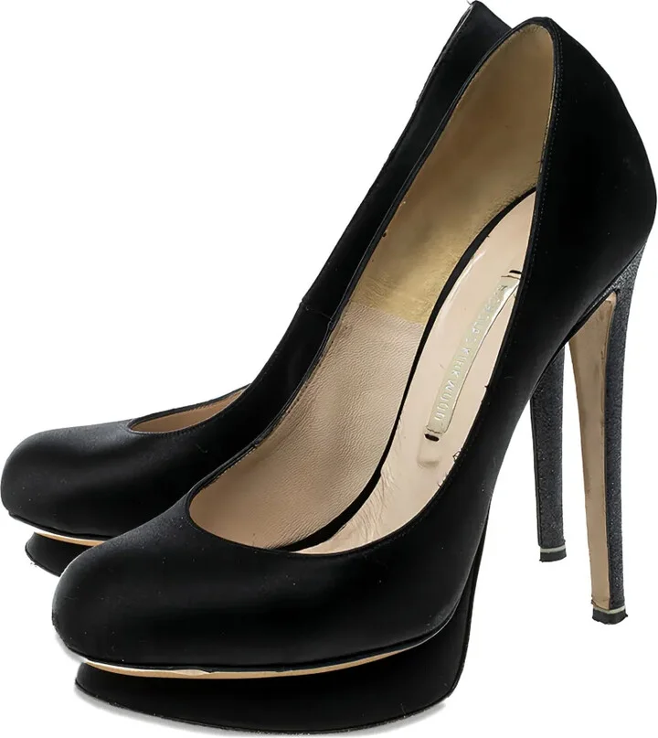 125mm Satin Platform Pumps - Image 2