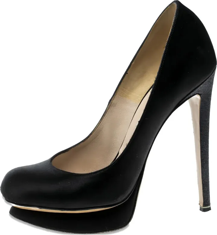 125mm Satin Platform Pumps - Image 4