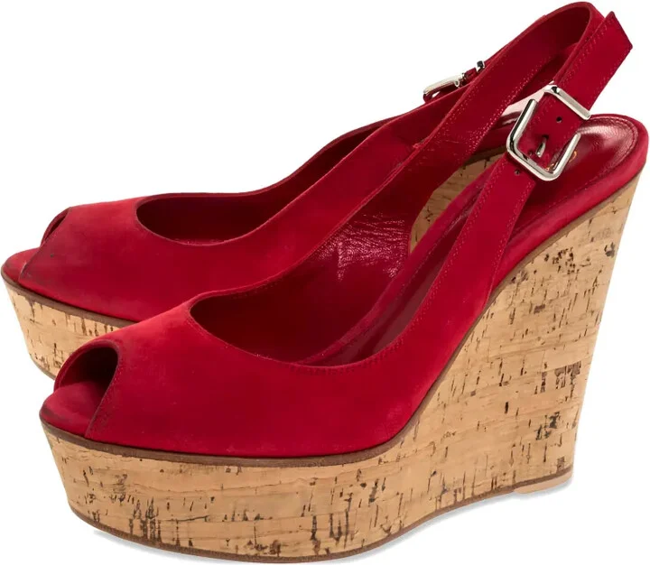 125mm Slingback Wedge Sandals - Image 3