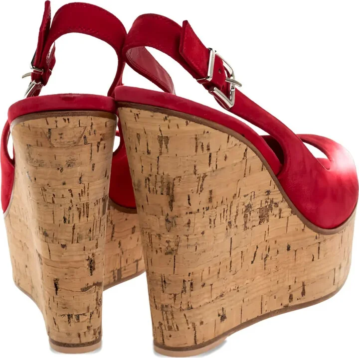 125mm Slingback Wedge Sandals - Image 4