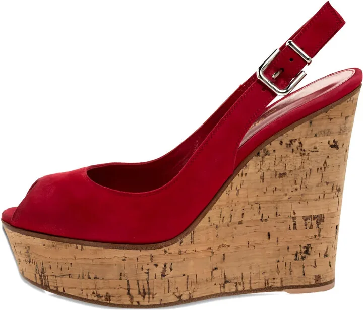 125mm Slingback Wedge Sandals