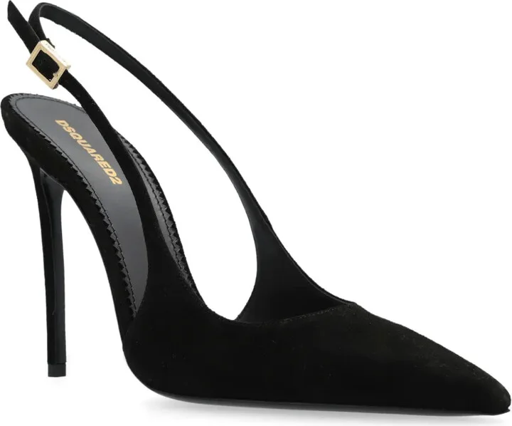 125mm Suede Slingback Pumps - Image 2