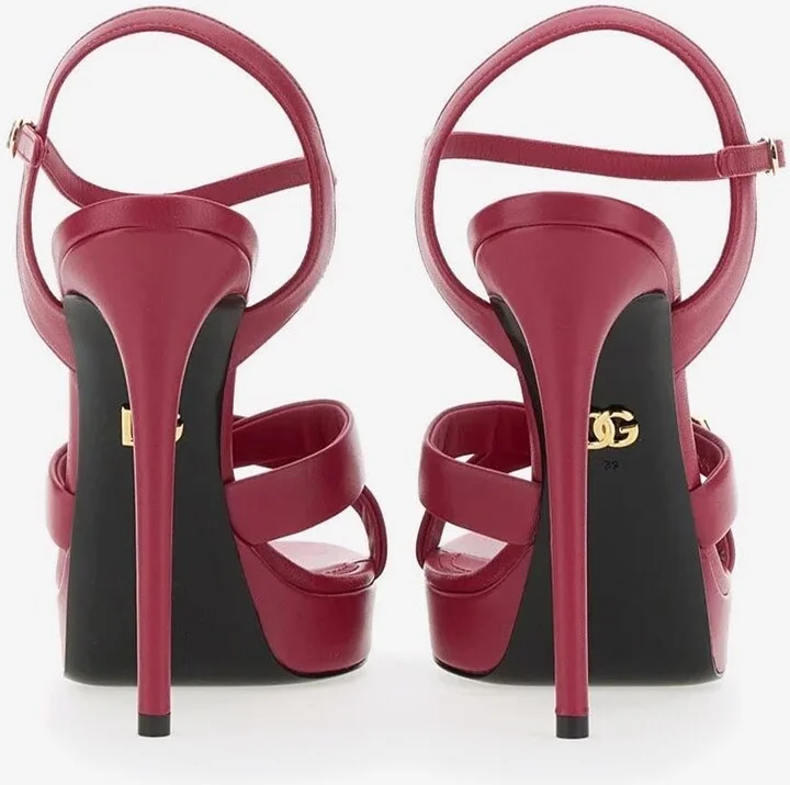 130 Logo-Plaque Leather Sandals - Image 2