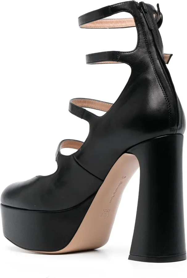 130mm Almond-Toe Leather Pumps - Image 3