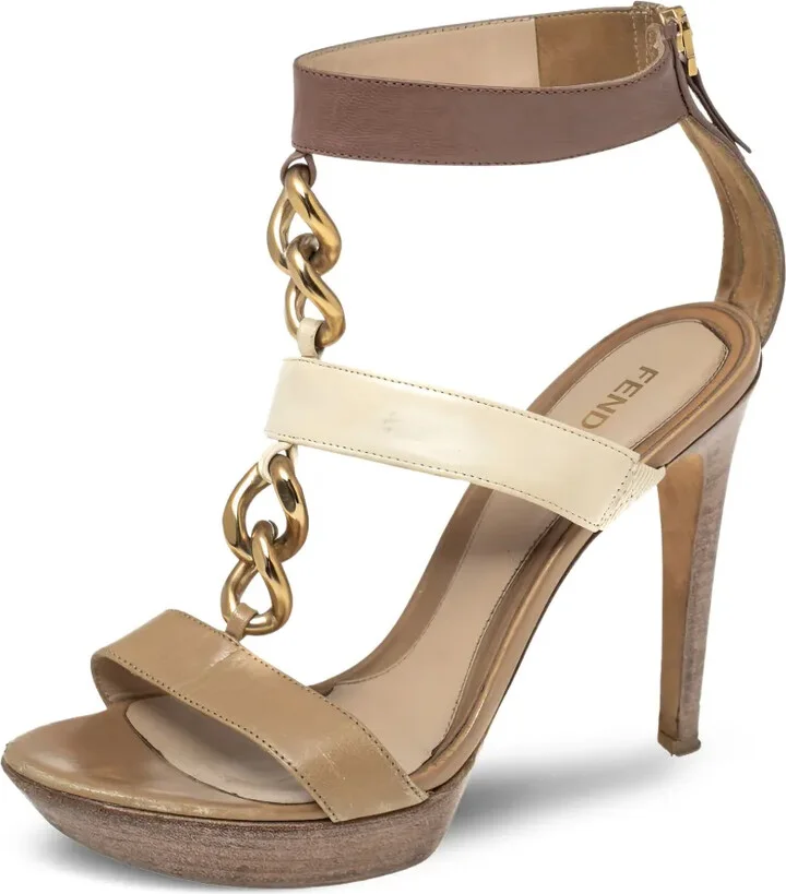 130mm Chain-Embellished Platform Sandals - Image 2