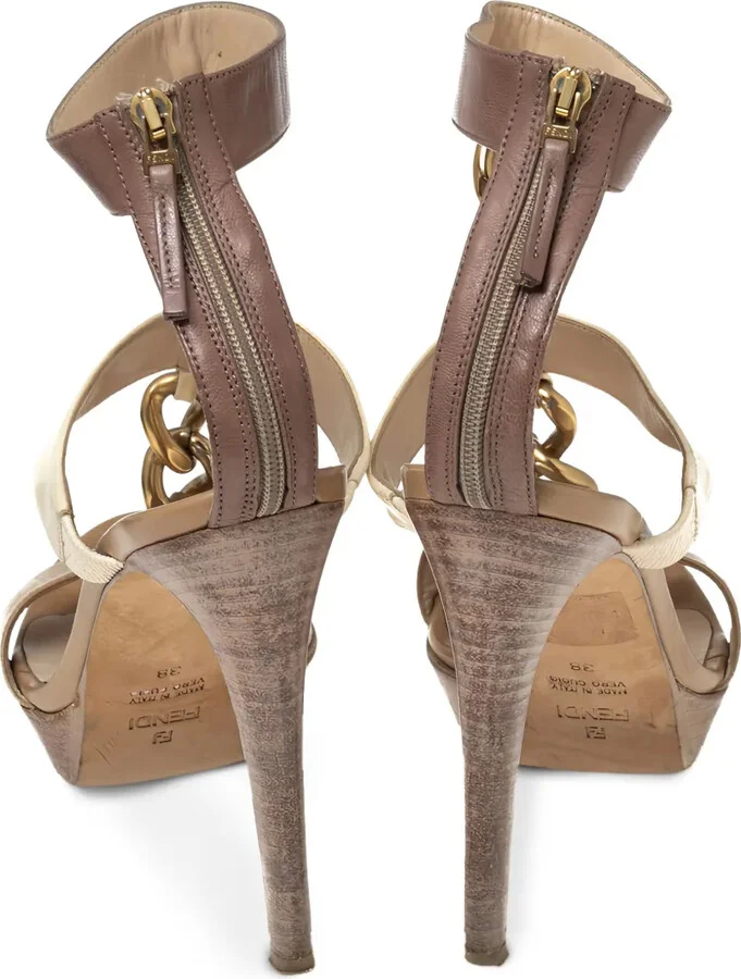 130mm Chain-Embellished Platform Sandals - Image 3