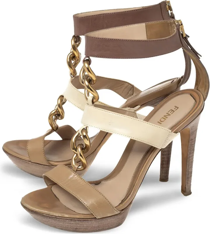130mm Chain-Embellished Platform Sandals - Image 4