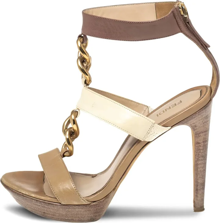 130mm Chain-Embellished Platform Sandals
