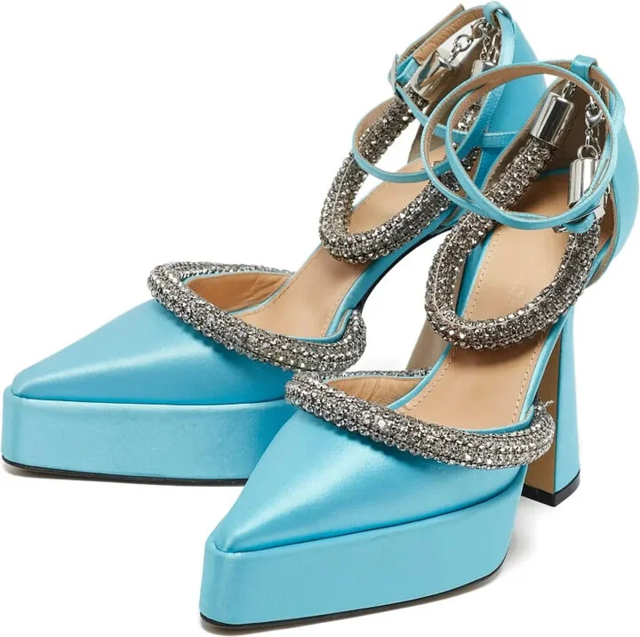 130mm Crystal-Embellished Heeled Sandals - Image 2