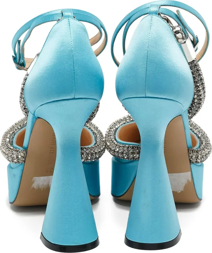 130mm Crystal-Embellished Heeled Sandals - Image 3