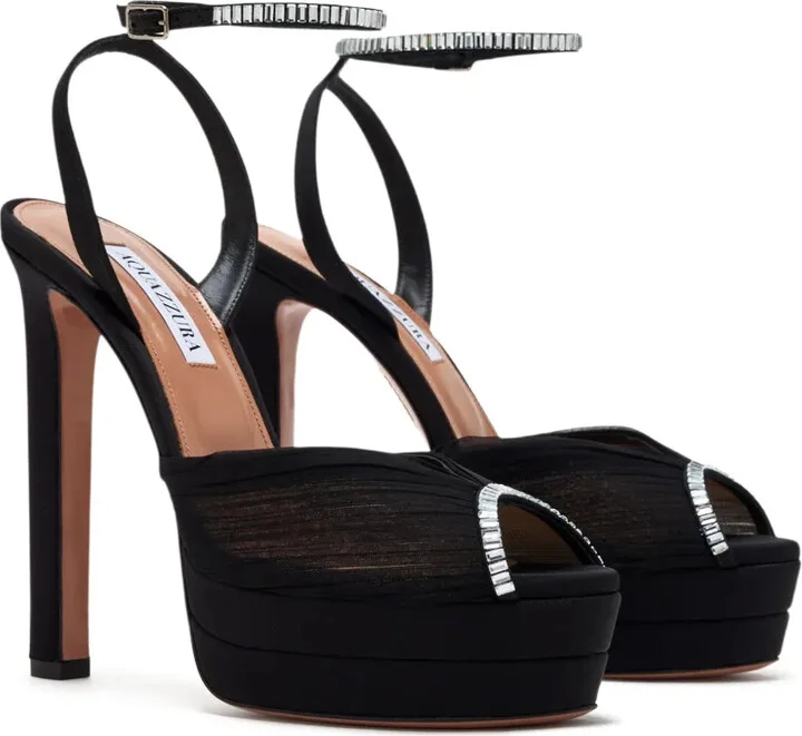 130mm Crystal-Embellished Platform Sandals - Image 2