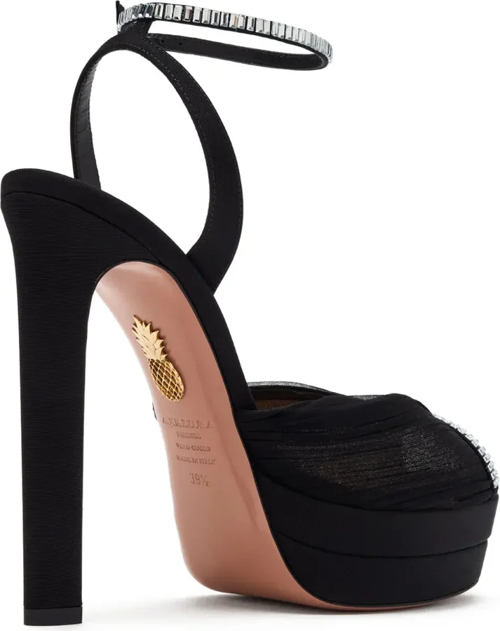 130mm Crystal-Embellished Platform Sandals - Image 4