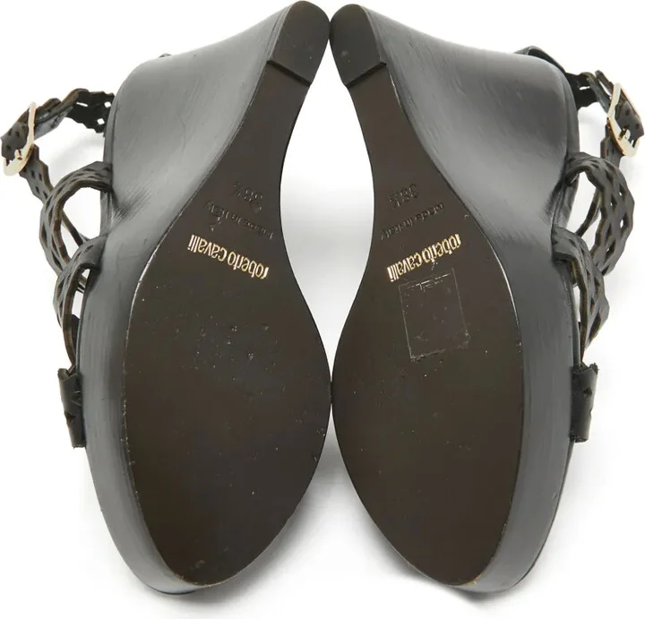 130mm Cut-Out Platform Wedge Sandals - Image 4