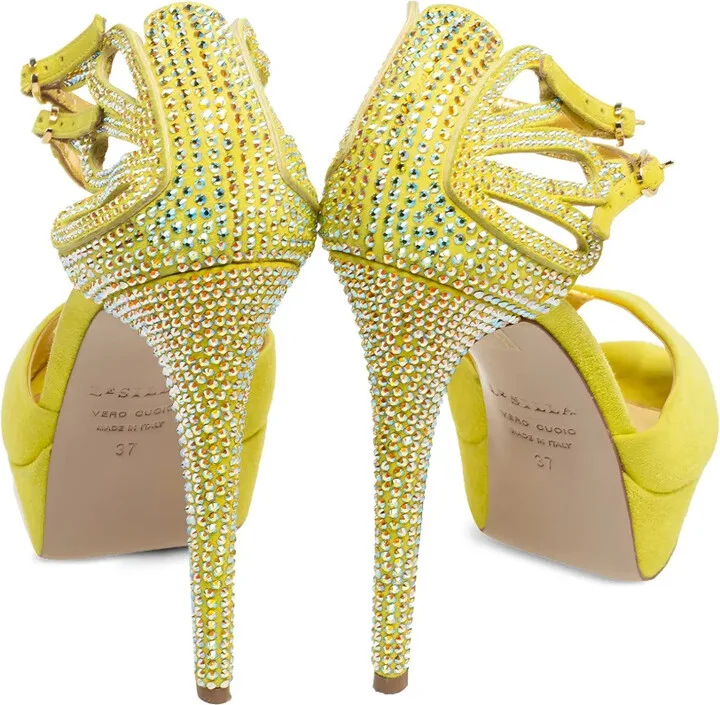 130mm Embellished-Strap Platform Sandals - Image 3