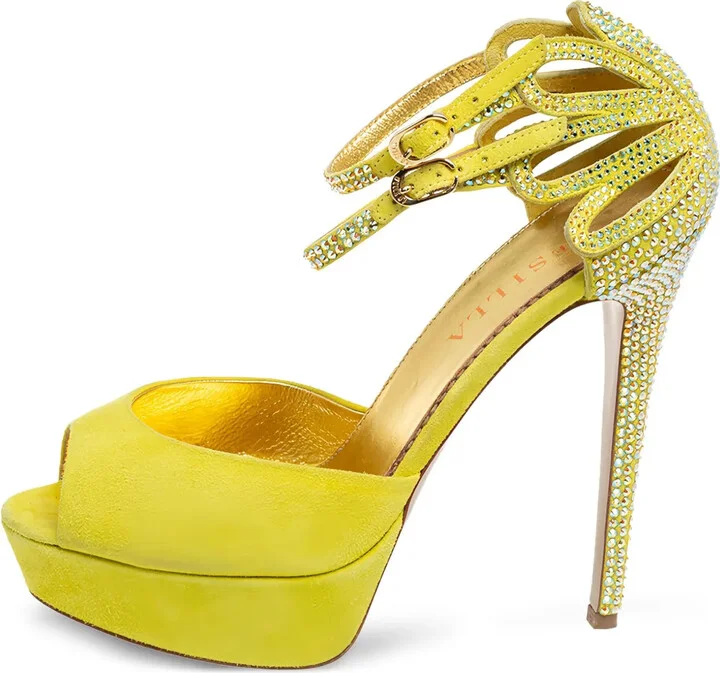 130mm Embellished-Strap Platform Sandals