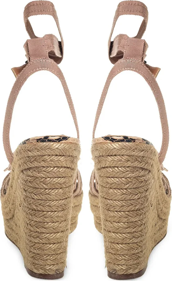 130mm Floral-Motif Wedge-Heel Espadrilles - Image 4