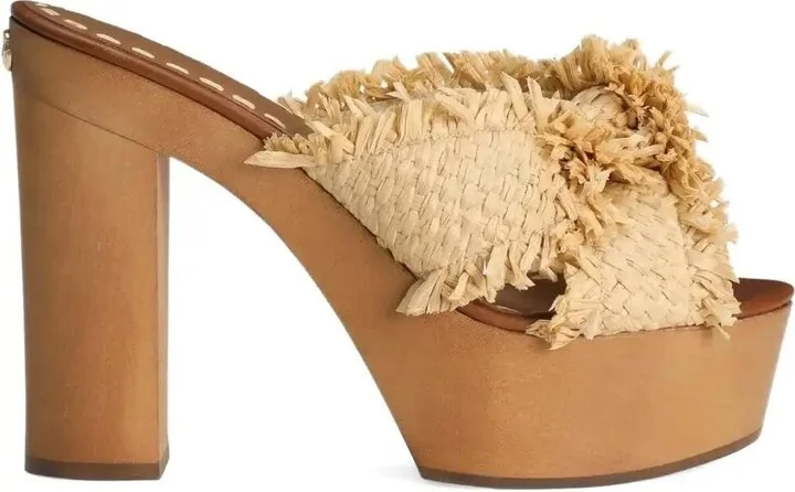 130mm Frayed-Detail Sandals