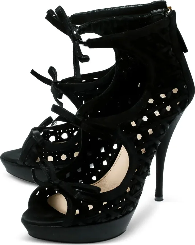 130mm Leather Heeled Boots - Image 2