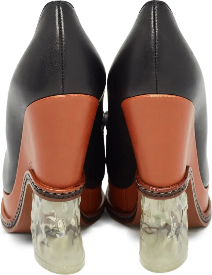 130mm Leather Heeled Pumps - Image 3